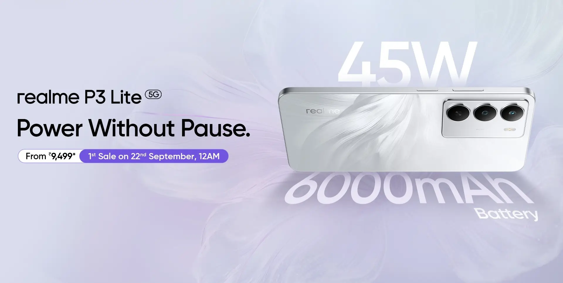 Realme P3 Lite 5G front view showing 120Hz display”