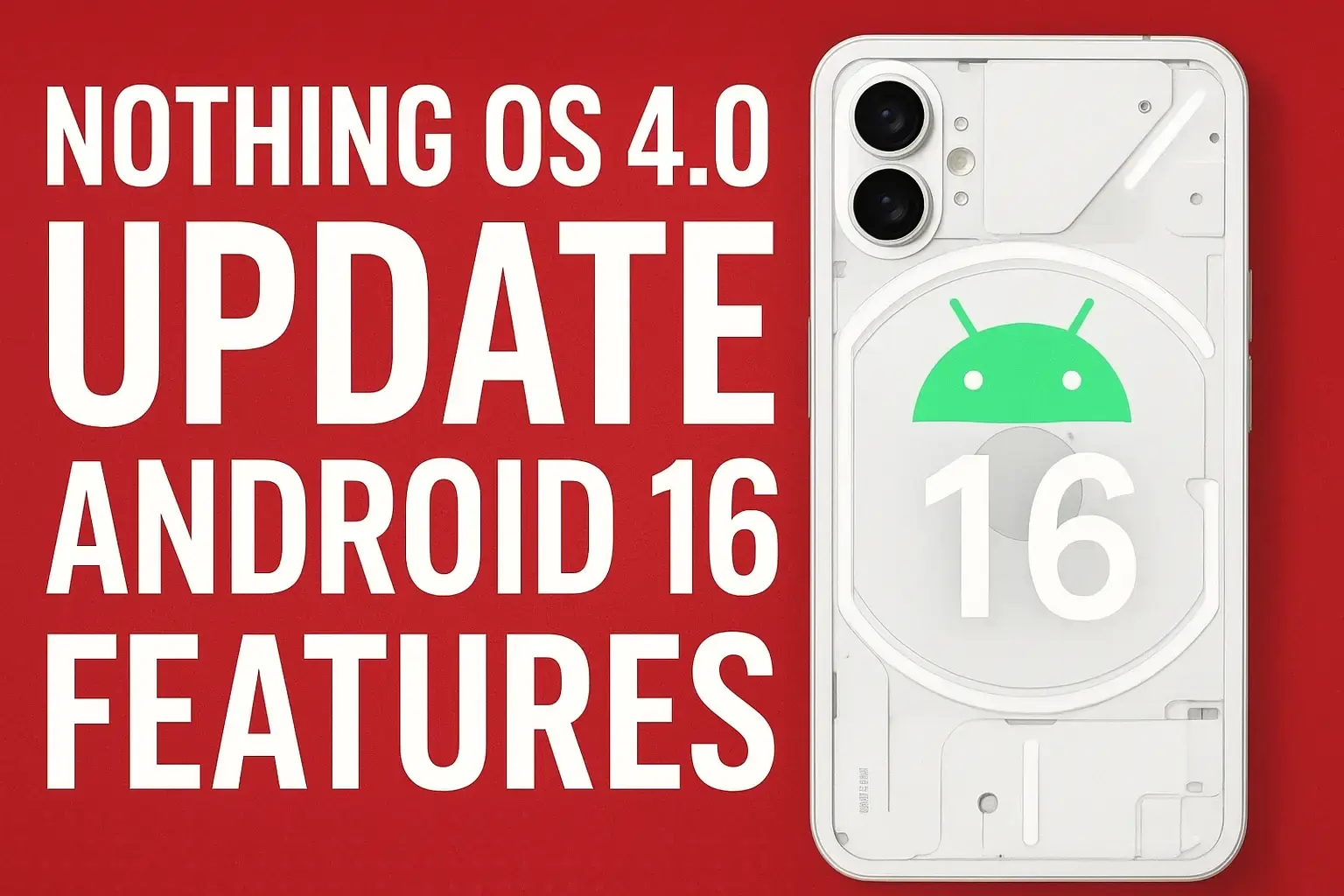 Nothing OS 4.0 update based on Android 16 coming soon
