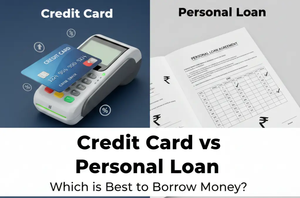 Credit card vs personal loan comparison for borrowing money